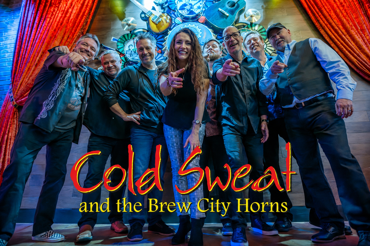 Cold Sweat and the Brew City Horns on stage